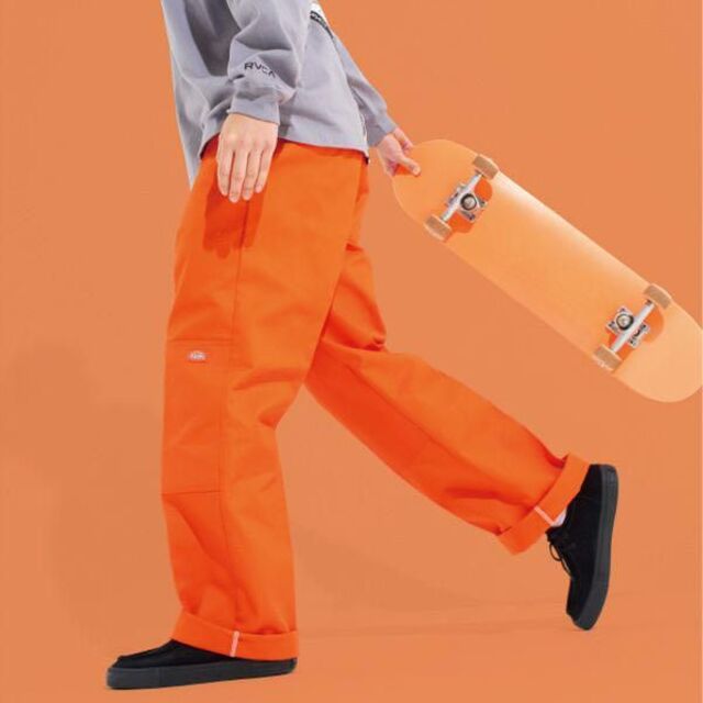 Dickies(ディッキーズ)のB【復刻】30/32 オレンジ ディッキーズ ダブルニー ワークパンツ メンズのパンツ(ワークパンツ/カーゴパンツ)の商品写真