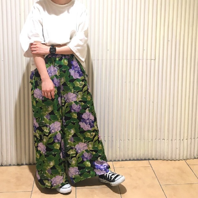 Dot & Stripes CHILD WOMAN  紫陽花ワイドパンツ
