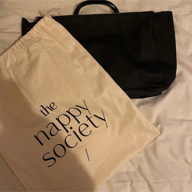 即日発送✳︎the nappy society マザーズバッグ✳︎ブラック✳︎L キッズ/ベビー/マタニティのマタニティ(マザーズバッグ)の商品写真