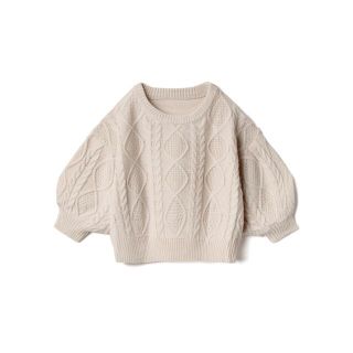 グレイル(GRL)の【新品・未使用】GRL♡ ケーブル編みバックリボンニットトップス[mb1049](ニット/セーター)