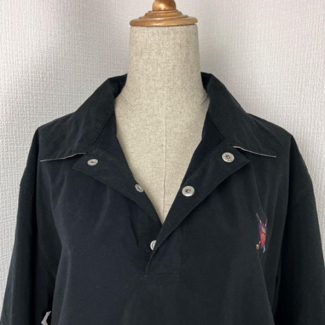 POLO RALPH LAUREN(ポロラルフローレン)のポロゴルフ ラルフローレン プルオーバー L ブラック ワンポイント 春服 メンズのジャケット/アウター(ナイロンジャケット)の商品写真