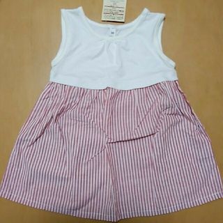 無印良品　切り替えノースリーブチュニック　夏　女の子　※新品タグ付き(ワンピース)