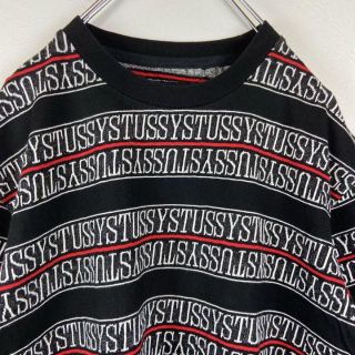 【入手困難】Stussy文字総柄ロゴ半袖Tシャツ古着メンズMストリート90s 【入手困難】Stussy文字総柄ロゴ半袖Tシャツ古着メンズMストリート90s