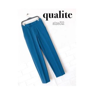 カリテ(qualite)のブルー　ストレッチパンツ(その他)