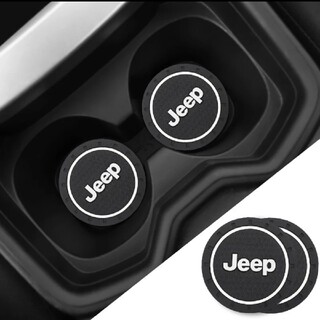 ジープ(Jeep)のＪｅｅｐドリンクホルダーコースター2枚(車内アクセサリ)
