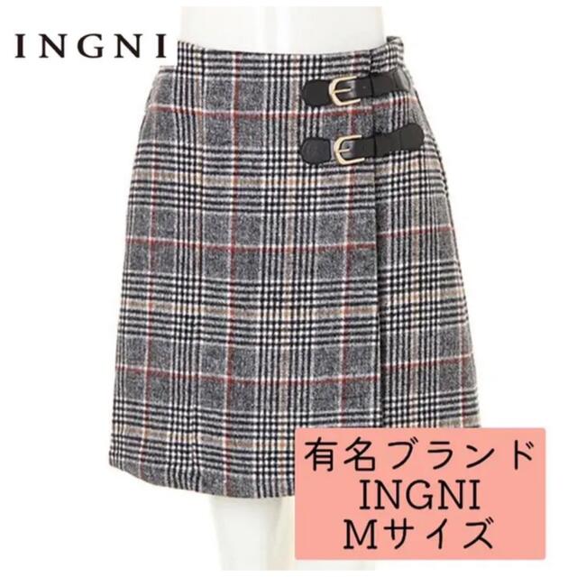 INGNI(イング)のINGNI グレンチェック 台形スカート  レディースのスカート(ひざ丈スカート)の商品写真
