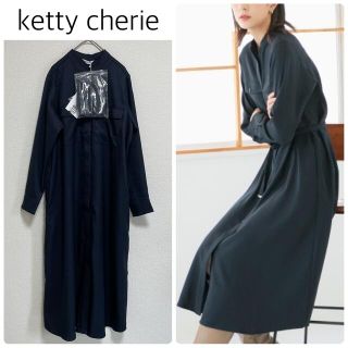 ケティ(ketty)の【新品タグ付】ketty cherieウールライクツイルシャツワンピース(ロングワンピース/マキシワンピース)