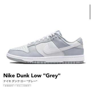 ナイキ(NIKE)のNIKE DUNK LOW Grey（27.5cm）(スニーカー)