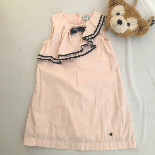 ARMANI JUNIOR(アルマーニ ジュニア)の♡アルマーニジュニア　ワンピース6A♡ ピンク　リボン キッズ/ベビー/マタニティのキッズ服女の子用(90cm~)(ワンピース)の商品写真