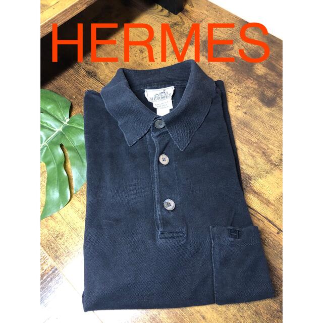 Hermes(エルメス)の◆エルメス◆HERMES 京都　百貨店内正規店購入　黒　半袖ポロシャツ メンズのトップス(ポロシャツ)の商品写真