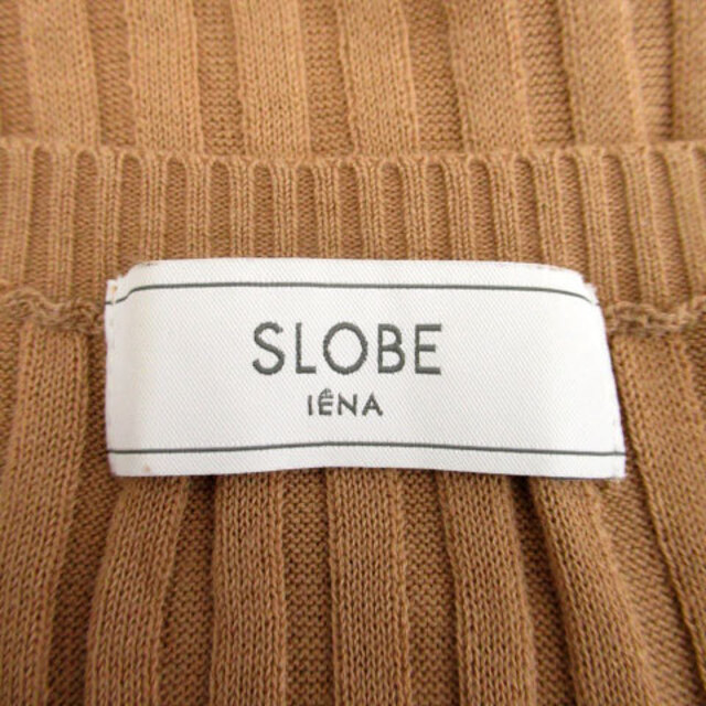 SLOBE IENA(スローブイエナ)のスローブ イエナ リブニット カットソー 半袖 ラウンドネック ベージュ レディースのトップス(ニット/セーター)の商品写真