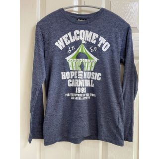 PANHARD/ネイビー クルーネック ロン TEE/前後プリント(M)(Tシャツ/カットソー(七分/長袖))
