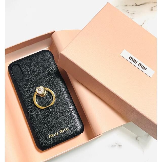 miumiu(ミュウミュウ)のmiumiu iPhoneケース　PRADA プラダ　iPhone スマホケース スマホ/家電/カメラのスマホアクセサリー(iPhoneケース)の商品写真