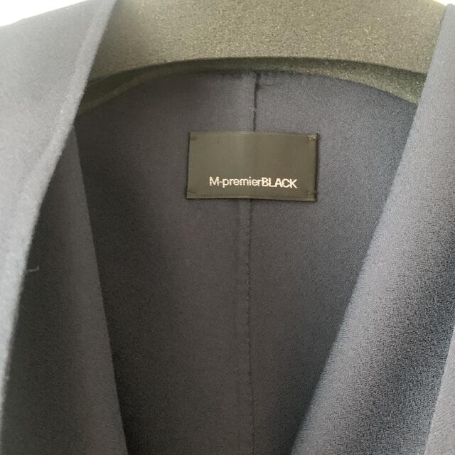 最終M-premierBLACK ジョーゼットボンディングロングジレ 黒36