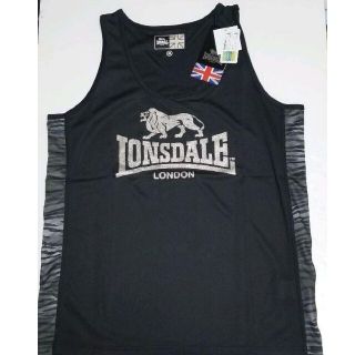 ロンズデール(LONSDALE)の【新品】LONSDALE　タンクトップ　XLサイズ　ブラック　定価3.780円(タンクトップ)