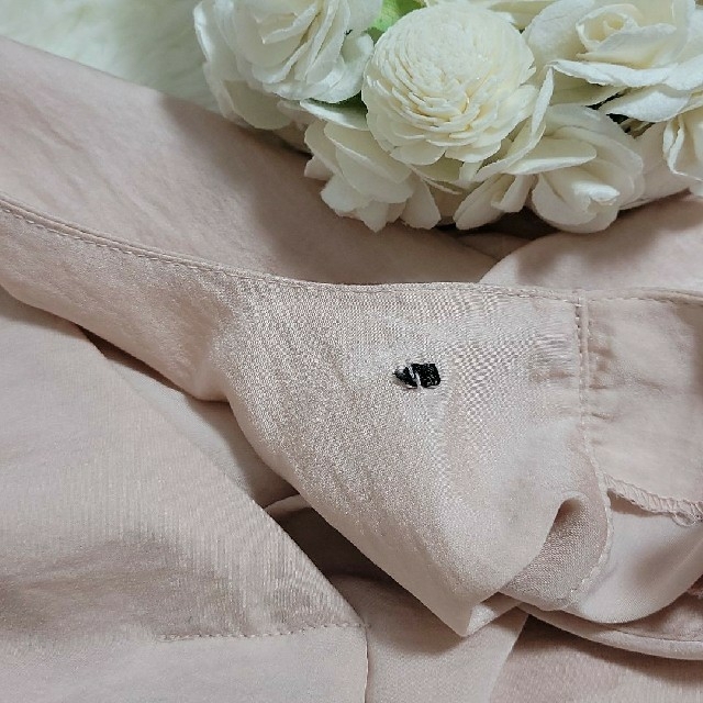 H&M(エイチアンドエム)のエイチアンドエム H&M ブラウス 半袖 フレンチ袖 サイズ42 ピンク レディースのトップス(シャツ/ブラウス(半袖/袖なし))の商品写真