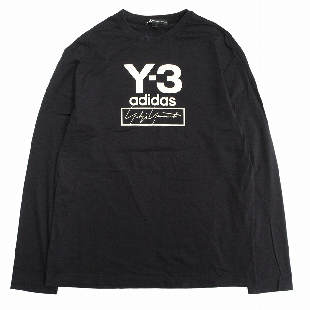 74cm袖丈19aw ワイスリー Y-3 ヨウジヤマモト ロゴ プリント Tシャツ