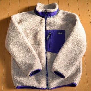 パタゴニア(patagonia)のキッズM 良品！パタゴニア レトロＸ フリース ジャケット  ナチュラル(ジャケット/上着)