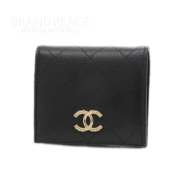登場! CHANEL - シャネル スモールフラップウォレット 2つ折り グレ