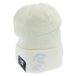 シュプリーム(Supreme)のSUPREME シュプリーム 17AW×New Era S logo Beanie ニューエラ Sロゴ ビーニー ニット帽 ニットキャップ 帽子 ホワイト(ニット帽/ビーニー)