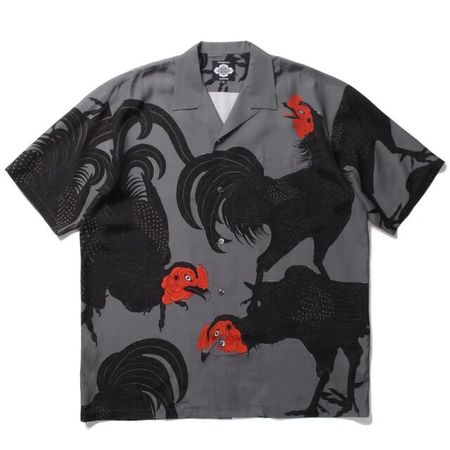 GAKKIN x BUDSPOOL/軍鶏 S/S HAWAIIAN SHIRTトップス