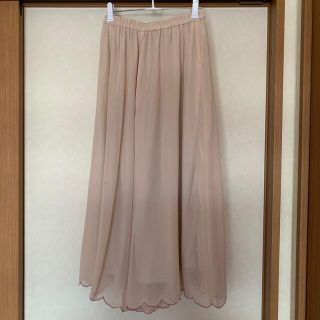 マジェスティックレゴン(MAJESTIC LEGON)のピンクスカラップ　シフォンパンツ(カジュアルパンツ)