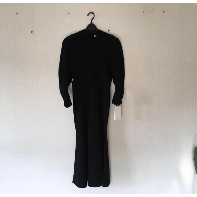 mame(マメ)のmame classic Cotton Dress black サイズ2 レディースのワンピース(ロングワンピース/マキシワンピース)の商品写真