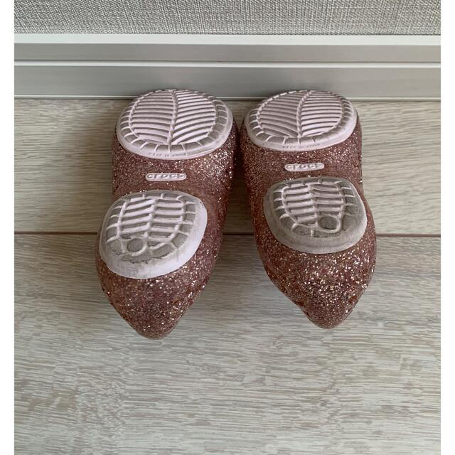 crocs(クロックス)の値下げ！クロックス　ピンクラメサンダル　14.5〜15cm相当 キッズ/ベビー/マタニティのベビー靴/シューズ(~14cm)(サンダル)の商品写真