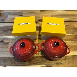 ルクルーゼ(LE CREUSET)のル・クルーゼ　ミニココット　チェリーレッド(食器)