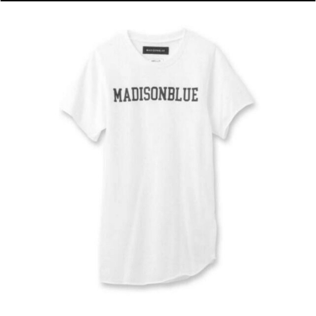 MADISONBLUE(マディソンブルー)のマディソンブルー  ロゴ　Tシャツ　ホワイト　白　00 レディースのトップス(Tシャツ(半袖/袖なし))の商品写真