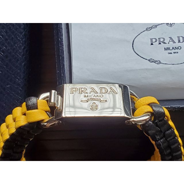 PRADA ブレスレット レザー 編み込み - ブレスレット