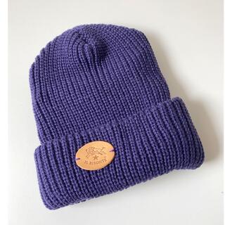 イルビゾンテ(IL BISONTE)のイルビゾンテ ニット帽 紫色 ニットキャップ アクリル 毛素材 男女兼用(ニット帽/ビーニー)