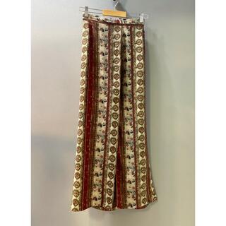 古着 ビンテージ 70s USA タイト ロング スカート 花柄 総柄 美品