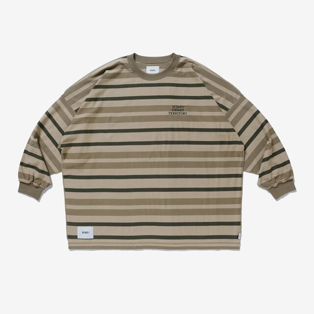 WTAPS   ボーダーTシャツ　　ベージュ　3   新品