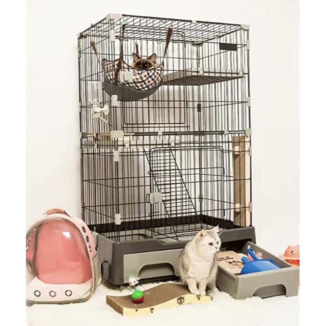 楽天スーパーセール】 猫ケージ トイレ付収納型2段 ペット用品 キャットケージ トイレキャスター付き Chuuko 楽天スーパーセール】 猫ケージ トイレ付収納型2段 ペット用品 キャットケージ トイレキャスター付き Chuuko