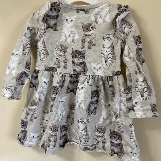 carter's(カーターズ)のワンピース　女の子　90 95 2T ねこ　長袖　春　秋 キッズ/ベビー/マタニティのキッズ服女の子用(90cm~)(ワンピース)の商品写真