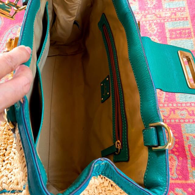 Milly(ミリー)の【売却済】ミリーチャーム付き かごバッグ、ギャランティーカード付 レディースのバッグ(ハンドバッグ)の商品写真