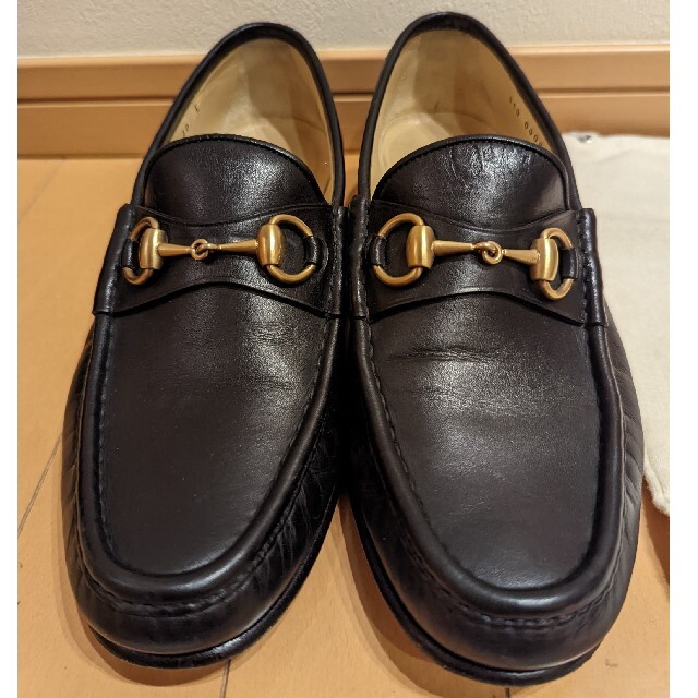 グッチ GUCCI 1953 ホースビットローファー 黒金 6 25.0-