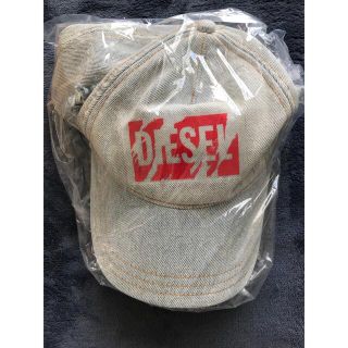 DIESEL キャップ　ダメージデニム　ボックスロゴ　帽子  フリーサイズ