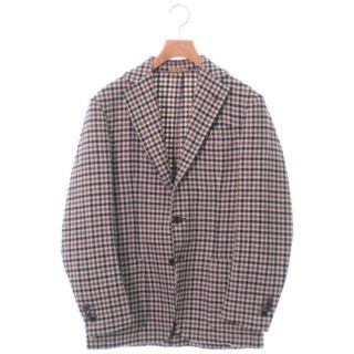 Sartorio - Sartorioサルトリオ ウールリネンチェックジャケット 赤46 Sartorio - Sartorioサルトリオ ウールリネンチェックジャケット 赤46