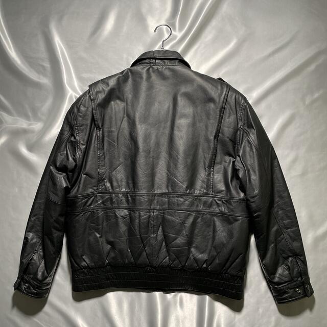 オールド 韓国古着 中綿 牛革 ジップの通販 by 6420025's shop|ラクマ