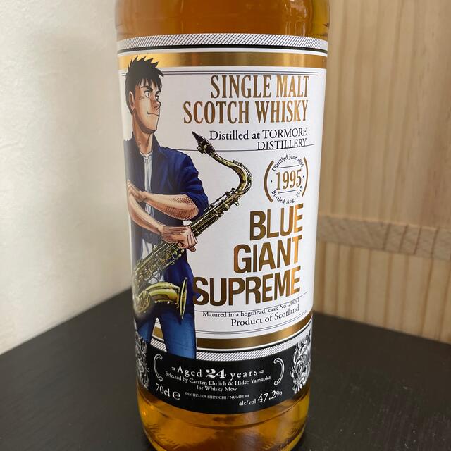 BLUE GIANT SUPREME ラベルウイスキー トーモア1995 食品/飲料/酒の酒(ウイスキー)の商品写真