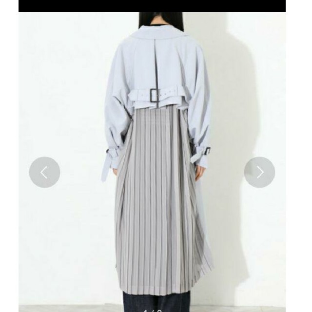 Ameri VINTAGE(アメリヴィンテージ)のSEE THROUGH BACK PLEATS TRENCH レディースのジャケット/アウター(トレンチコート)の商品写真