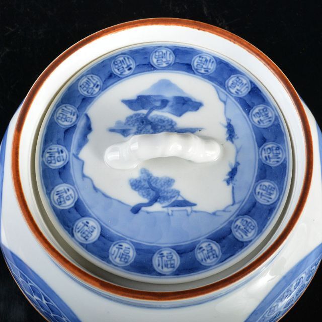 茶道具 京焼 加藤藤城作 染付 丸紋 水指 共箱 M R4376Bの通販 by 茶道具 京焼 加藤藤城作 染付 丸紋 水指 共箱 M R4376Bの通販 by