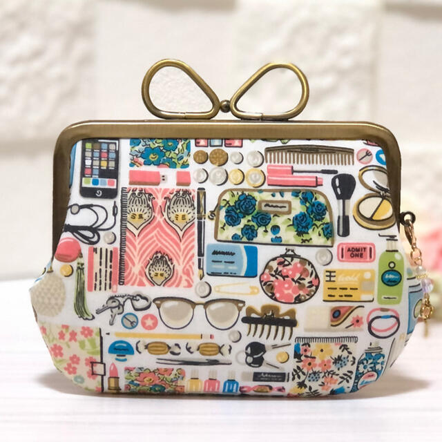 親子がま口財布 リバティ / フォーゲット・ミー・ノッツ ハンドメイド