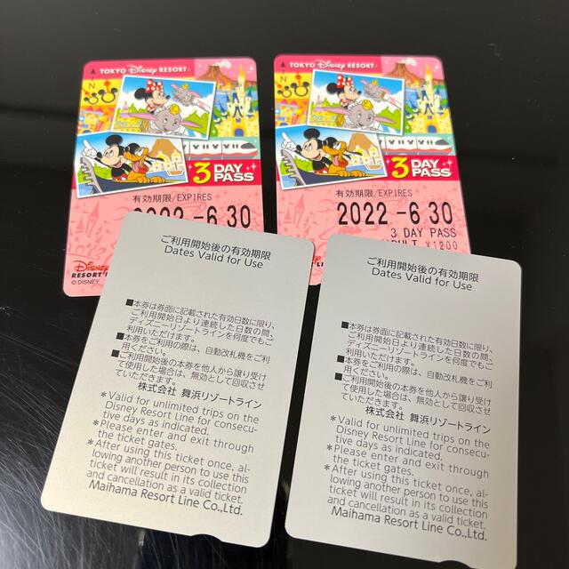 ディズニーリゾートライン　３デイパス　未使用