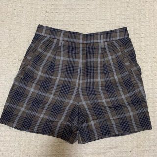 マカフィー(MACPHEE)のMACPHEE トゥモローランド　リネンのチェックのショートパンツ(ショートパンツ)