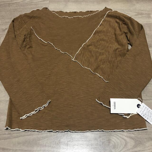 COTORICA.(コトリカ)のCOTORICA. コトリカ 配色メロウトップス ベージュ レディースのトップス(カットソー(長袖/七分))の商品写真