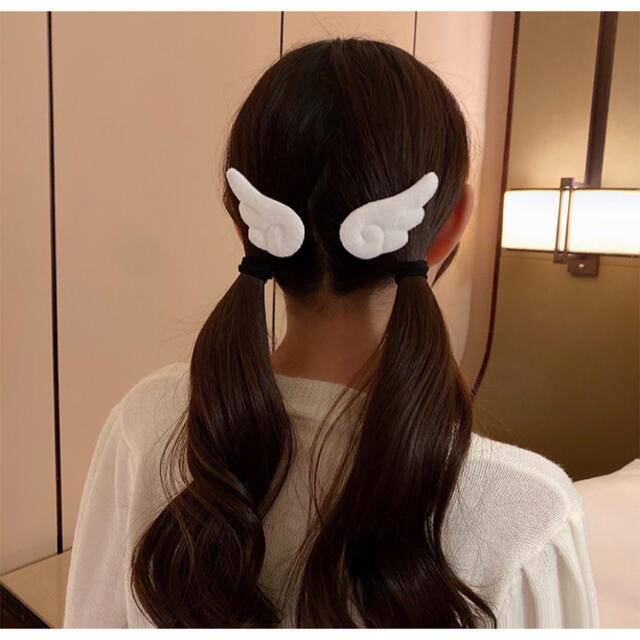 2個セット ヘアクリップ 天使の羽 韓国 コスプレ ゆめかわ バレッタ 髪飾り