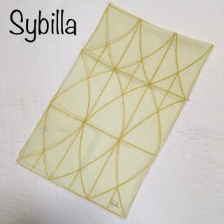 シビラ(Sybilla)の【Sybilla】ガーゼストール スカーフ イエロー 洗える 春夏スカーフ(バンダナ/スカーフ)